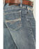 Image #4 - Rock & Roll Denim Men's Medium Wash Tapered Bootcut Stretch Denim Jeans, Medium Wash, hi-res