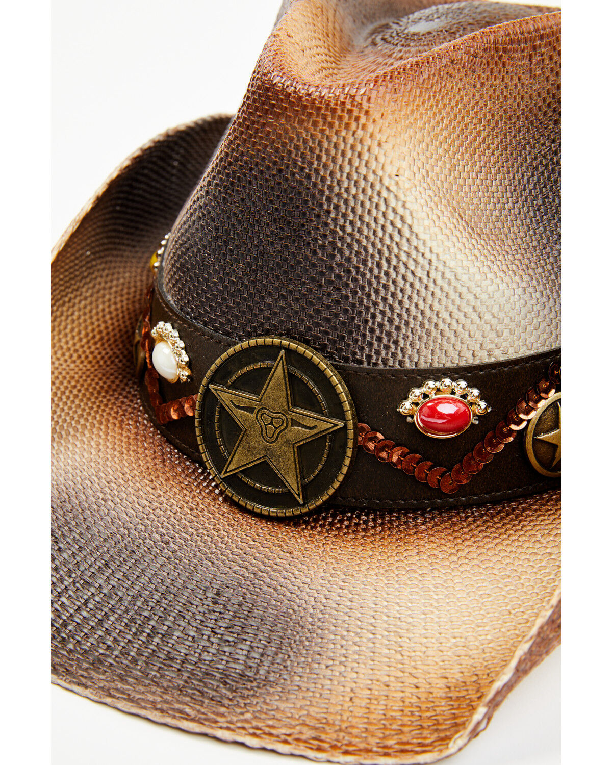 Image #2 - Shyanne Women's Obsessed Straw Cowboy Hat, Brown, hi-res