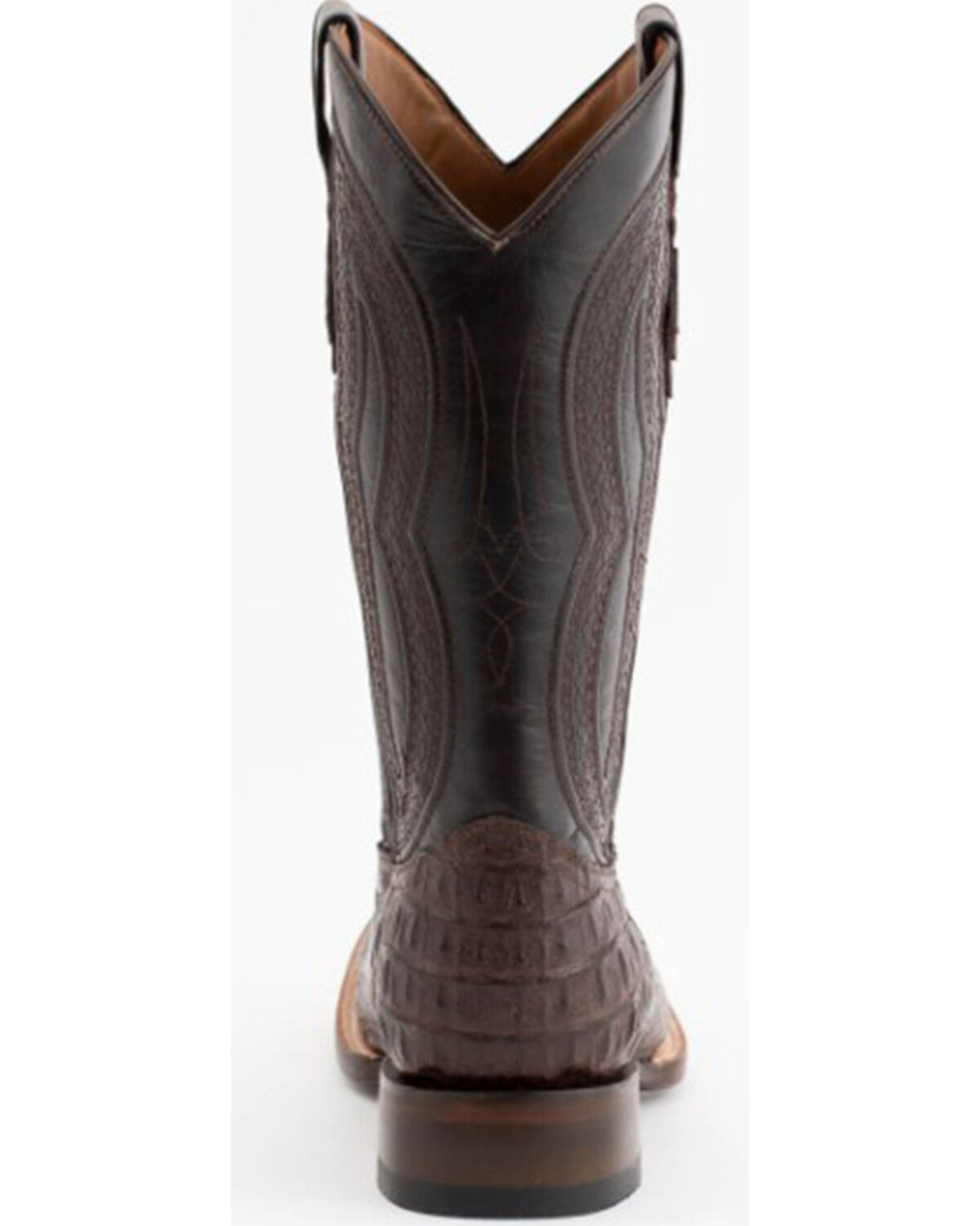 Image #5 - Ferrini Men's Exotic Caiman Western Boots - Broad Square Toe, Chocolate, hi-res