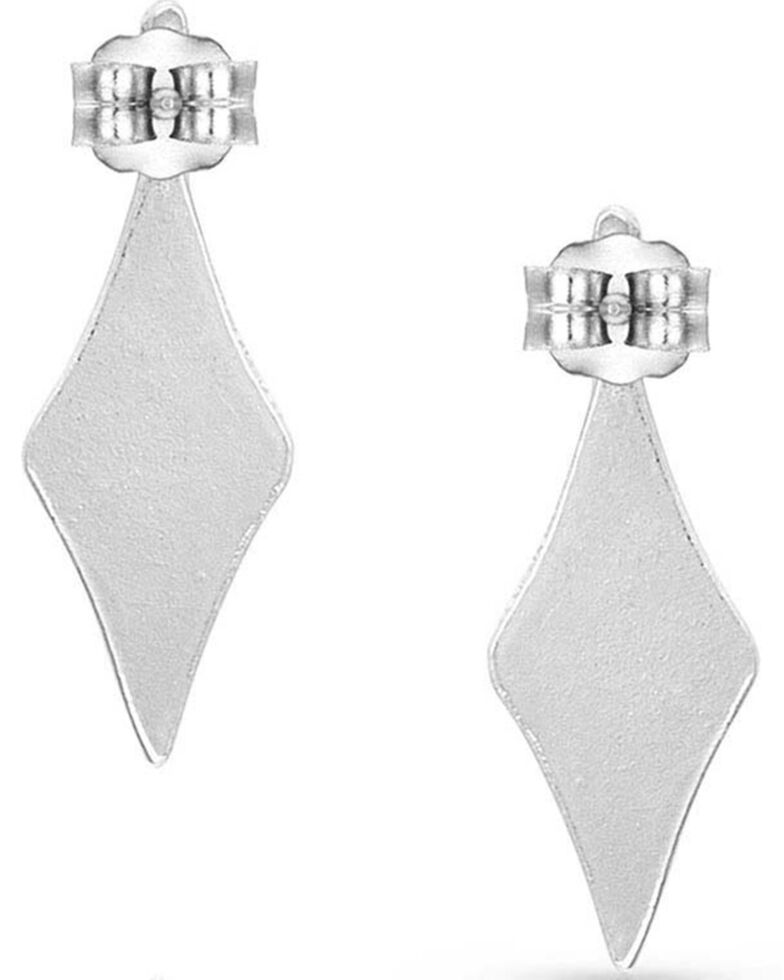 Montana Silversmiths Women's Antiqued Wildflower Diamond Earrings, Silver, hi-res