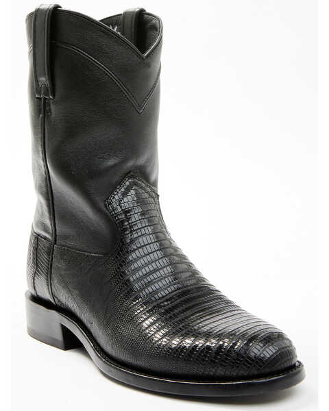 Image #1 - Cody James Black 1978® Men's Carmen Exotic Teju Lizard Roper Boots - Medium Toe , Black, hi-res