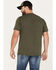 Image #4 - Brothers and Sons Men's Longhorn Skull Logo Graphic T-Shirt , Olive, hi-res