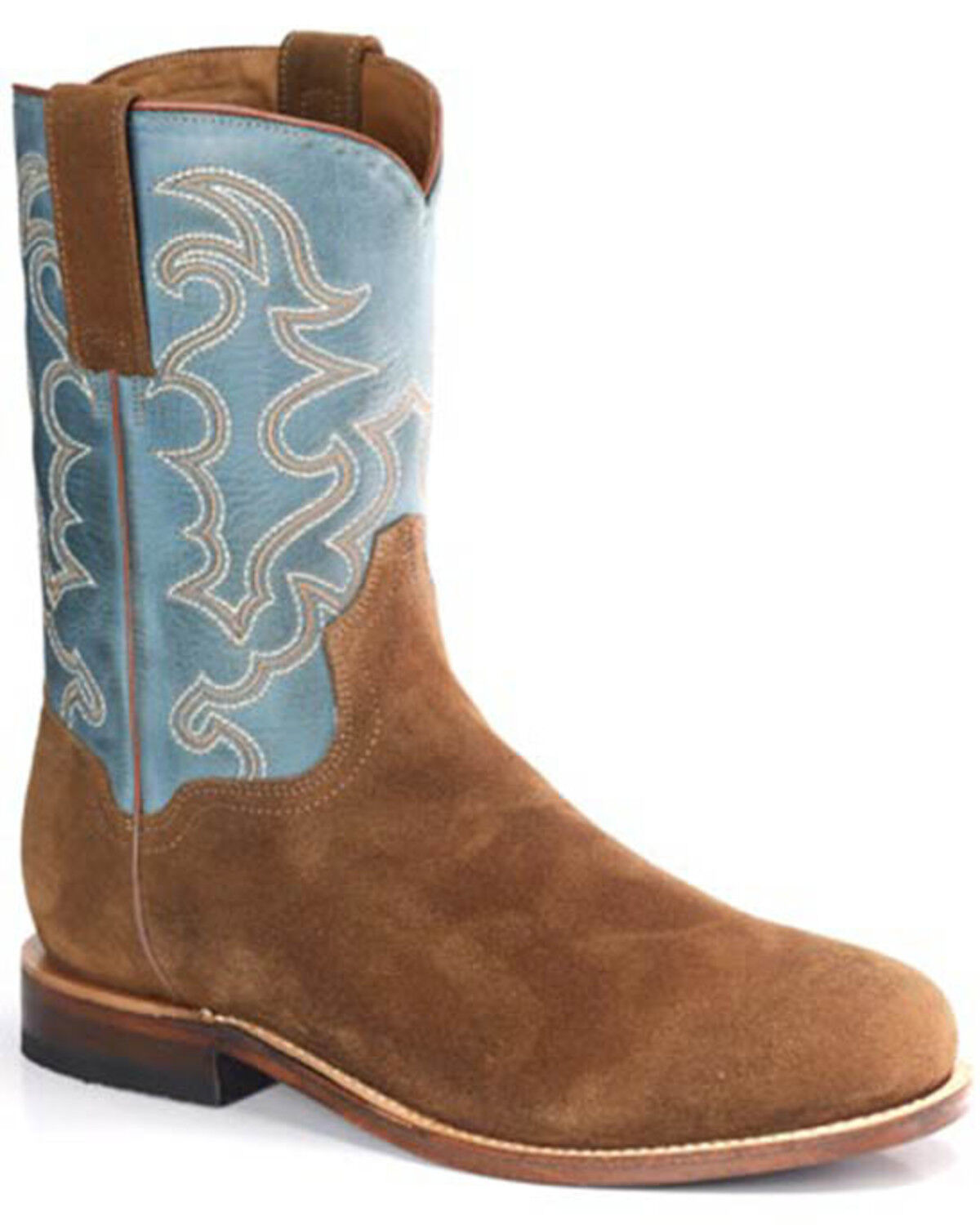 Image #1 - Stetson Men's Bronco Western Boots - Round Toe, Brown, hi-res