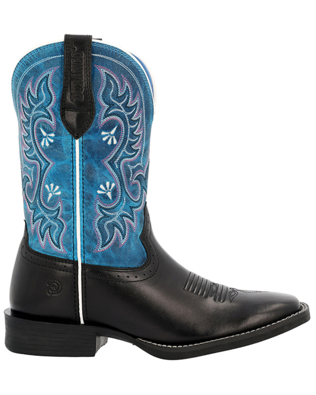 Image #2 - Durango Women's Westward Performance Western Boots - Broad Square Toe, Blue, hi-res