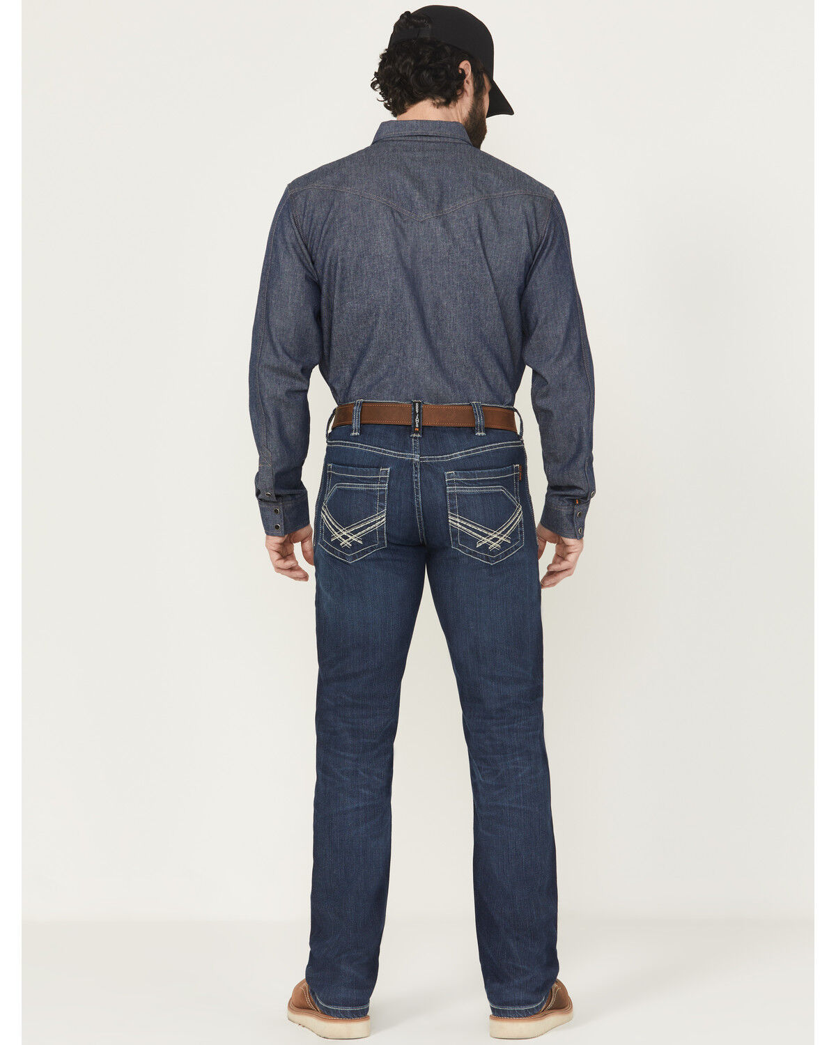Image #3 - Cody James Men's FR Medium Wash Slim Straight Stretch Denim Work Jeans, Medium Wash, hi-res