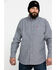 Image #1 - Ariat Men's FR Solid Durastretch Long Sleeve Work Shirt - Tall, Navy, hi-res