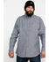 Image #1 - Ariat Men's FR Solid Durastretch Long Sleeve Work Shirt - Tall , Navy, hi-res