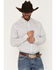 Image #1 - Ariat Men's Boot Barn Exclusive Franz Geo Print Long Sleeve Button-Down Western Shirt - Big, White, hi-res