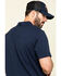Hawx Men's Navy Miller Pique Short Sleeve Work Polo Shirt , Navy, hi-res