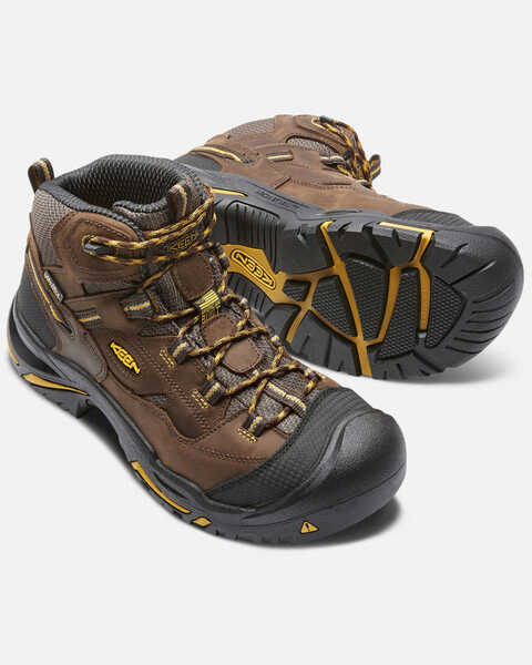 Keen Men's Braddock Waterproof Work Boots - Soft Toe, Brown, hi-res