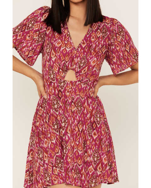 Image #3 - Band of the Free Women's Mystery To Me Short Sleeve Dress, Fuscia, hi-res