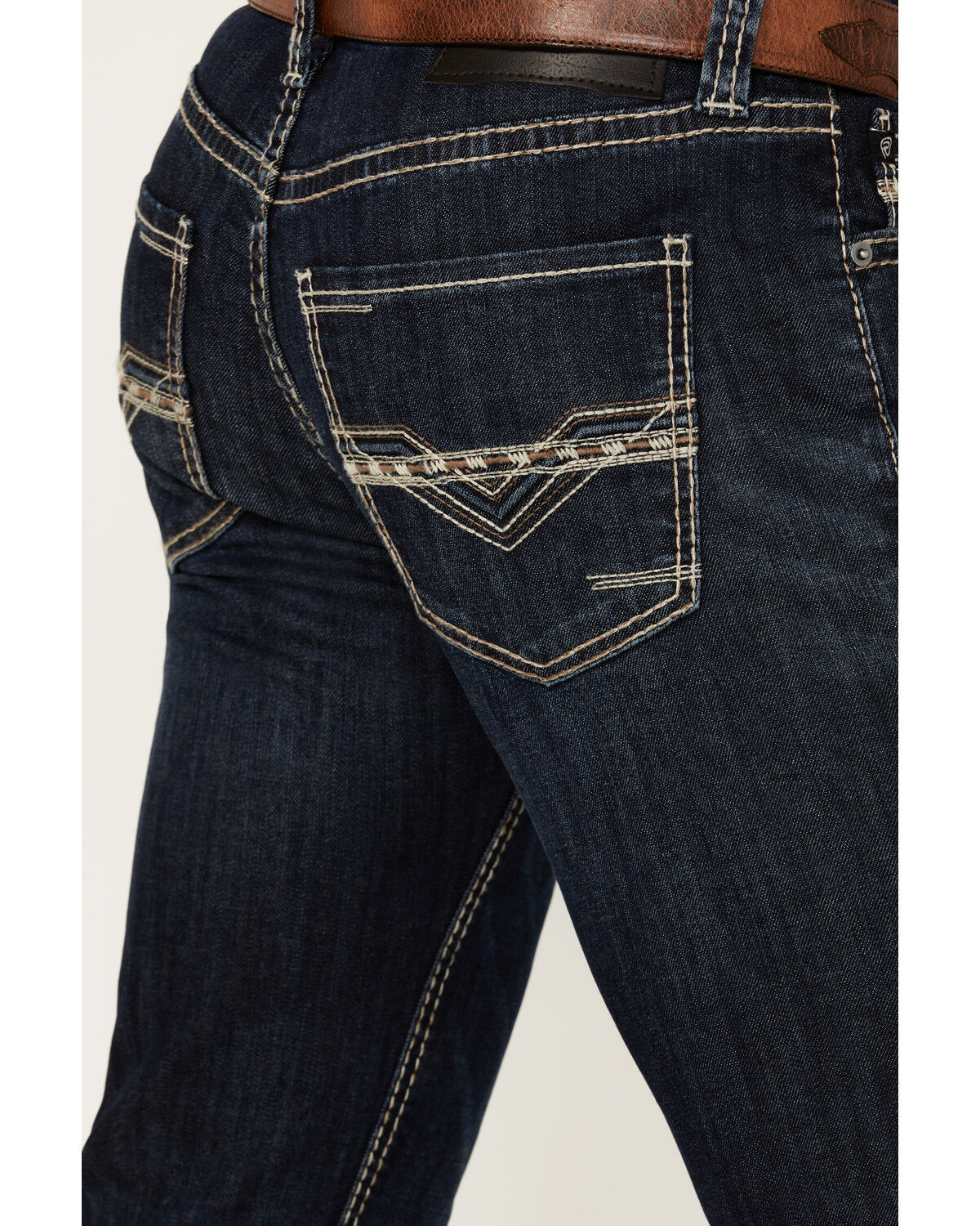 Image #4 - Rock & Roll Denim Men's Rifle Dark Wash Skinny Stretch Denim Jeans, Dark Wash, hi-res