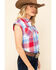 Image #3 - Cumberland Outfitters Women's Americana Plaid Short Sleeve Western Shirt, , hi-res