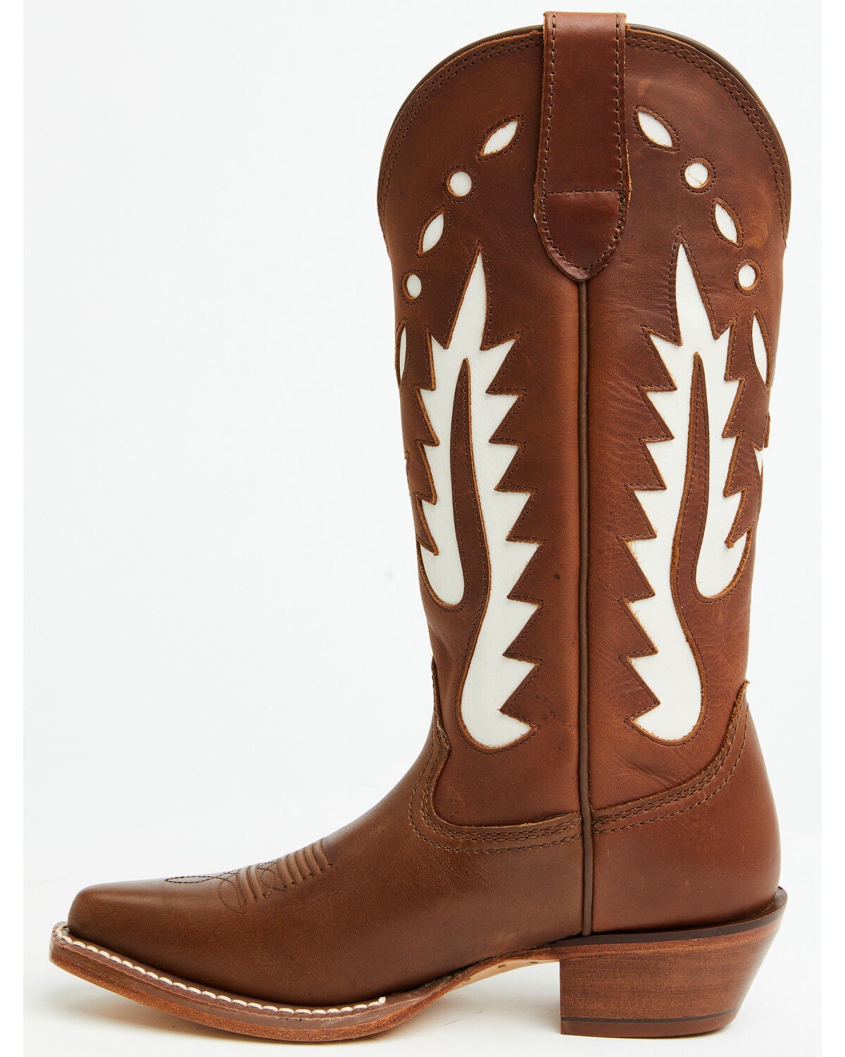 Image #3 - Justin Women's Faye Tall Western Boots - Snip Toe, Chocolate, hi-res