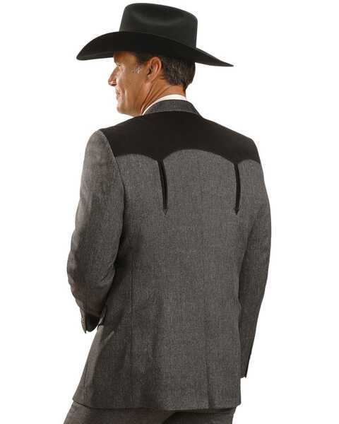 Image #2 - Circle S Men's Boise Western Suit Coat - Big and Tall, Hthr Charcoal, hi-res