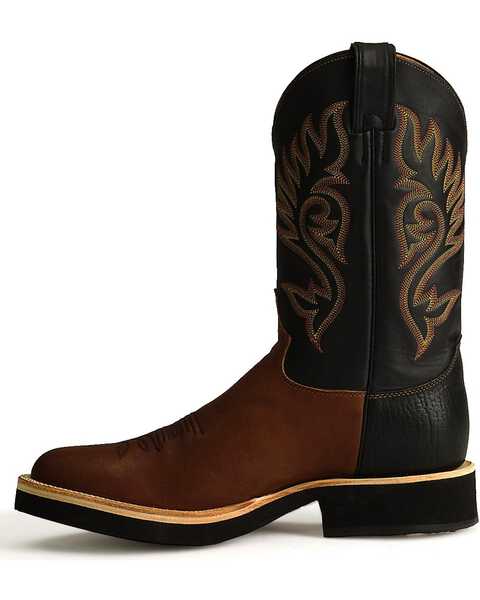 Image #4 - Justin Men's Paluxy Brown Tekno Crepe Cowboy Boots - Round Toe, Coffee, hi-res