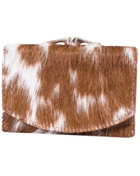 Myra Bag Women's Innovation Hair-On Wallet, Brown, hi-res