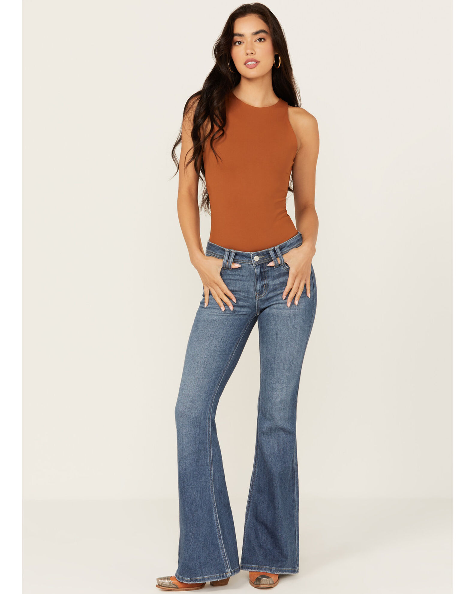 Cello flare jeggings top