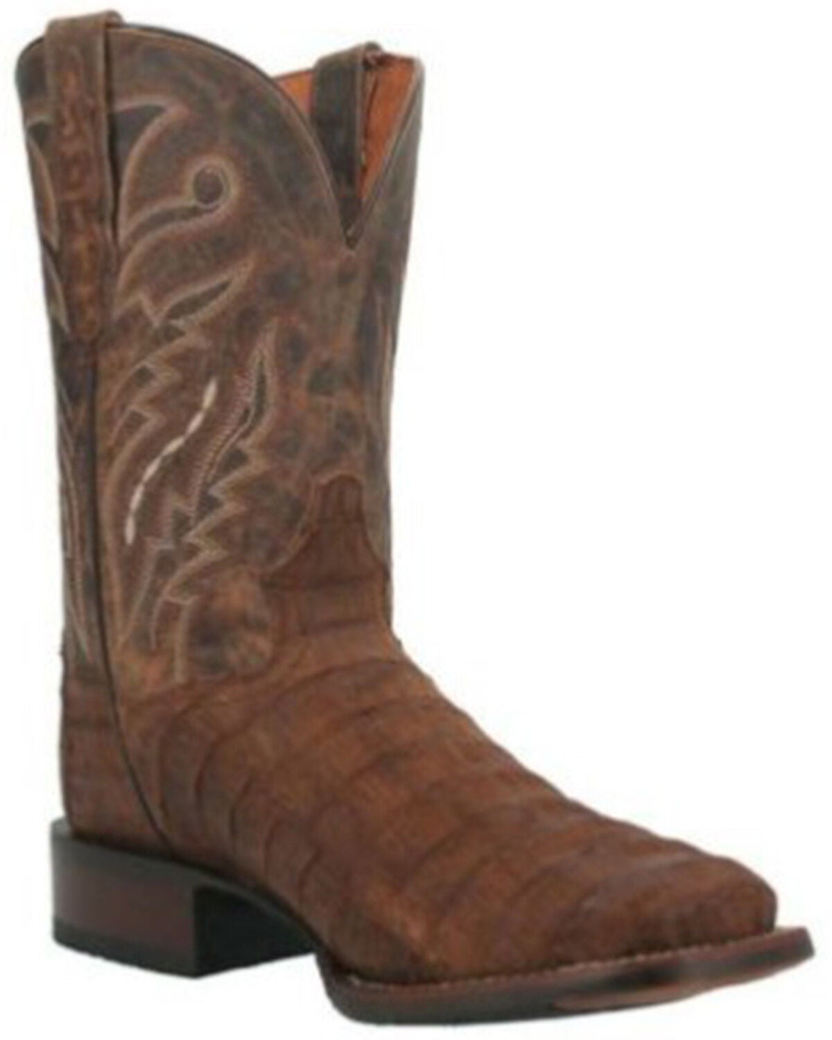 Dan Post Men's Caiman Mickey Western Boots - Broad Square Toe, Tan, hi-res