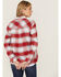 Image #4 - Idyllwind Women's Sycamore Ridge Plaid Print Relaxed Flannel Snap Shirt, Brick Red, hi-res