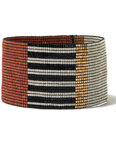 Ink + Alloy Women's Brooklyn Color Block And Striped Beaded Stretch Bracelet , Multi, hi-res