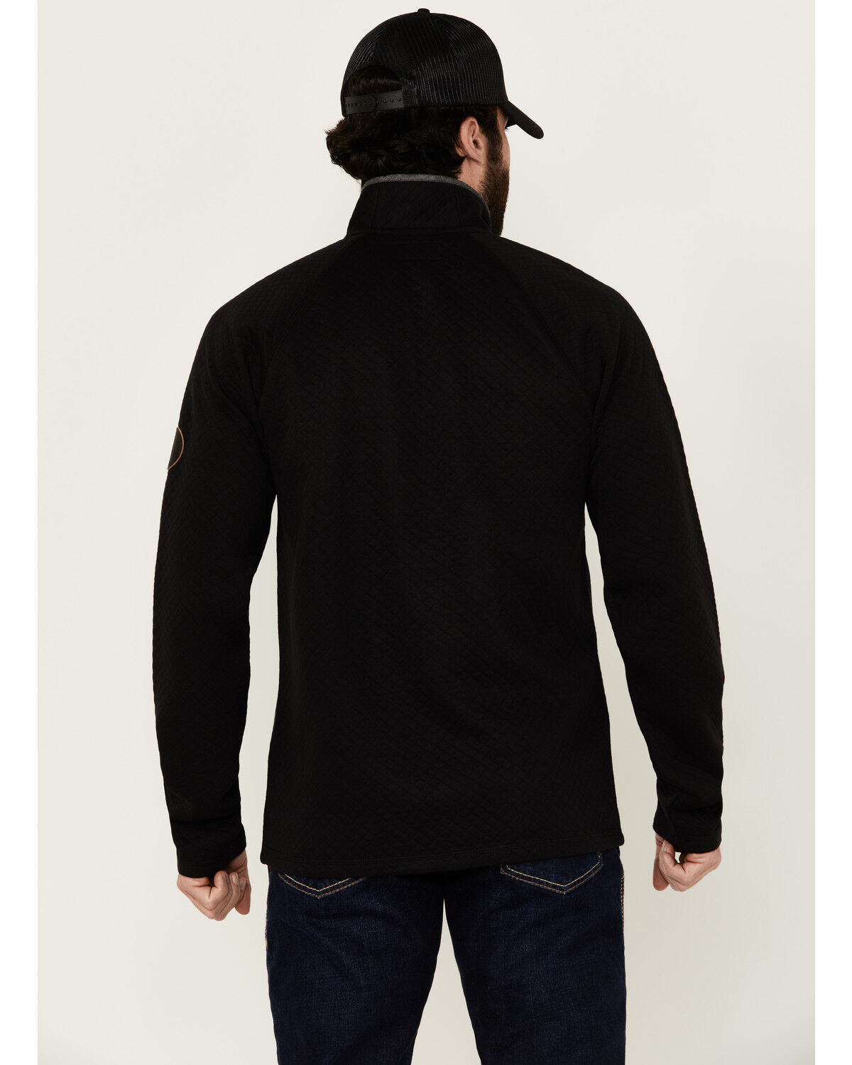 Image #4 - Brothers and Sons Men's Uinta Quilted Pullover, Black, hi-res