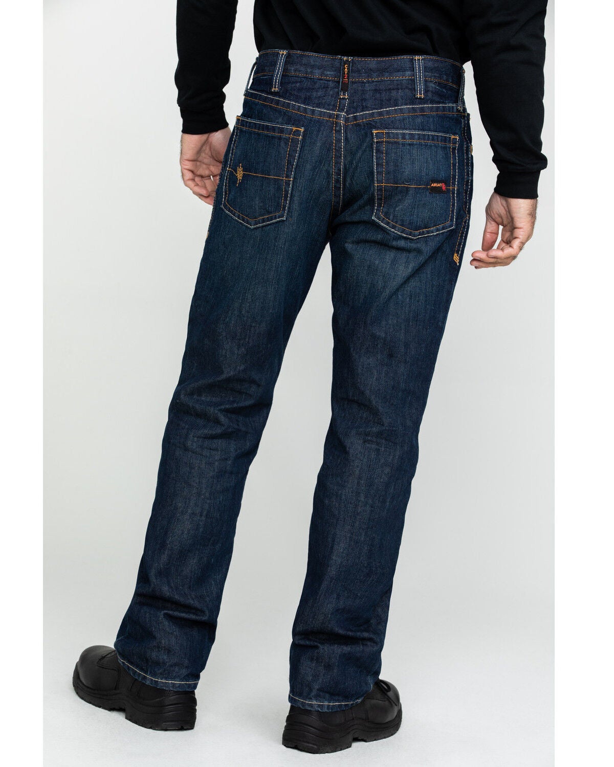 Image #3 - Ariat Men's FR M4 Shale Low Rise Work Jeans, Indigo, hi-res