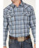 Image #3 - Cody James Men's Stream Plaid Print Long Sleeve Pearl Snap Western Flannel Shirt , Blue, hi-res