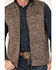 Image #3 - George Strait by Wrangler Men's Zip Logo Vest, Brown, hi-res