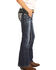 Rock & Roll Denim Girls' Feather Embroidered Bootcut Jeans, Blue, hi-res