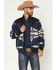 Image #1 - RANK 45® Men's Southwestern Print Insulated Bomber Jacket, Navy, hi-res