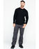 Hawx Men's Black Pocket Henley Work Shirt - Big , Black, hi-res