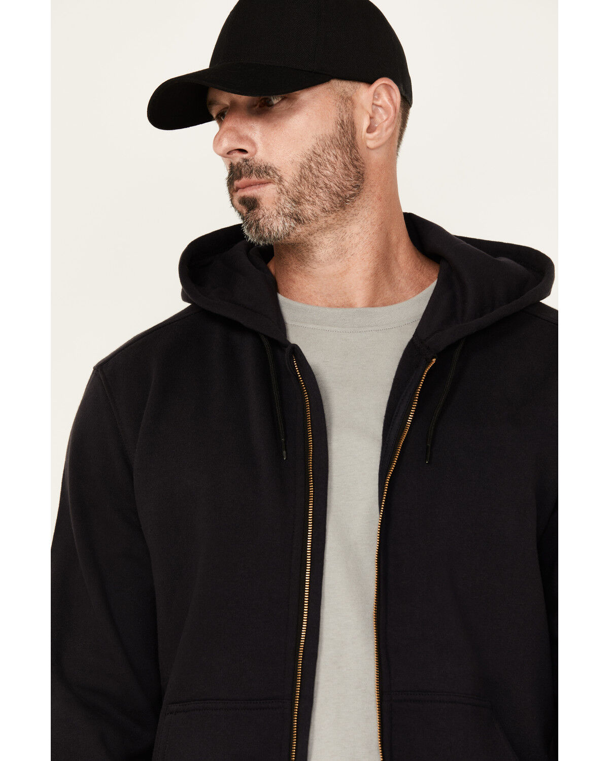 Image #2 - Hawx Men's FR Fleece Hooded Jacket - Big & Tall, Black, hi-res