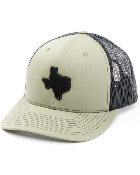 Oil Field Hats Men's Olive Texas Patch Mesh-Back Ball Cap , Olive, hi-res