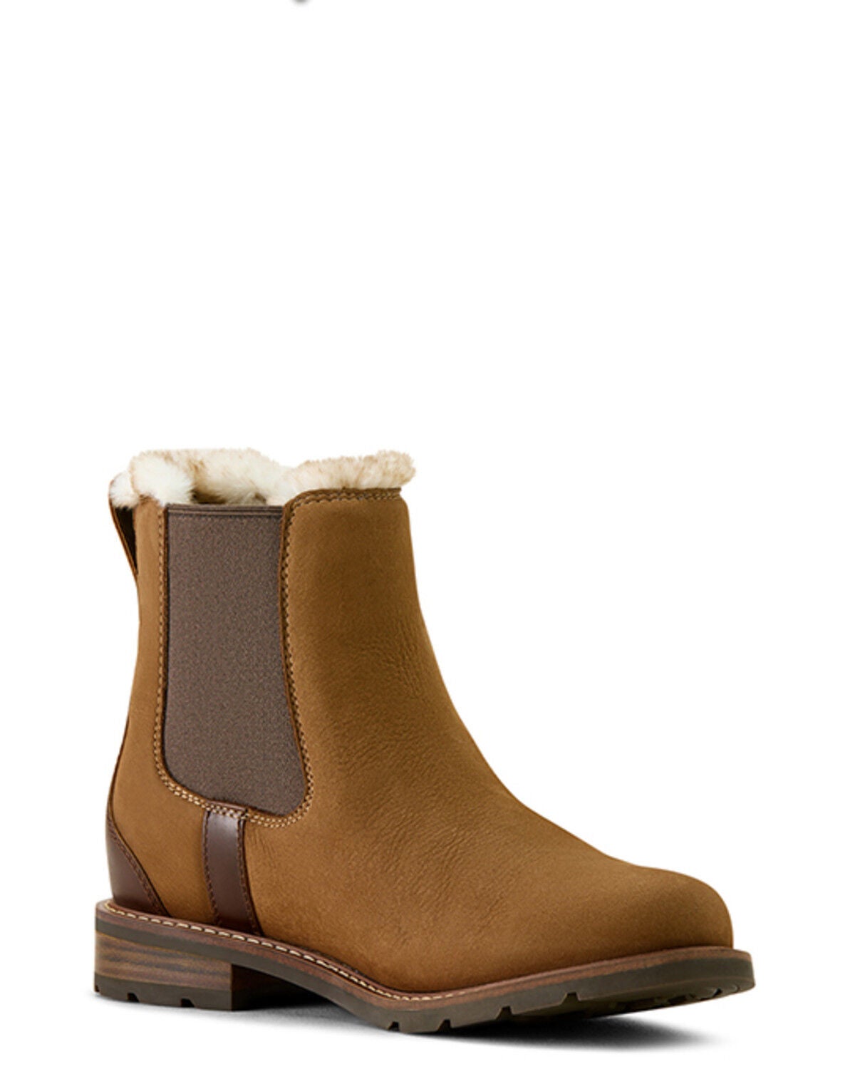 Ariat Women's Wexford Sherpa Waterproof Chelsea Boots - Round Toe, Brown, hi-res