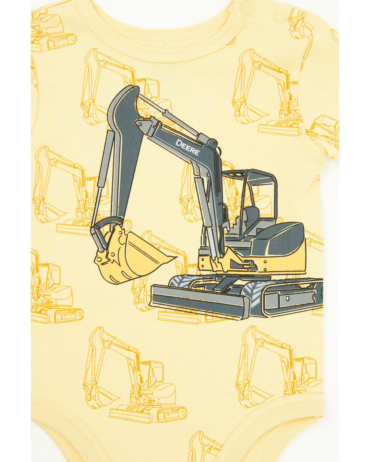 Image #2 - John Deere Infant Boys' Double Duty Digger Short Sleeve Onesie, Yellow, hi-res