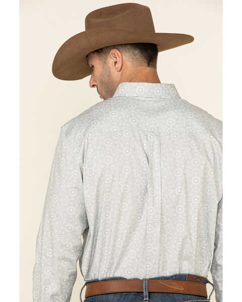 Image #4 - Cody James Men's Hemlock Medallion Print Long Sleeve Western Shirt , Grey, hi-res