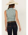 Image #4 - Wrangler Retro Women's Floral Print Sleeveless Pearl Snap Western Shirt, Slate, hi-res