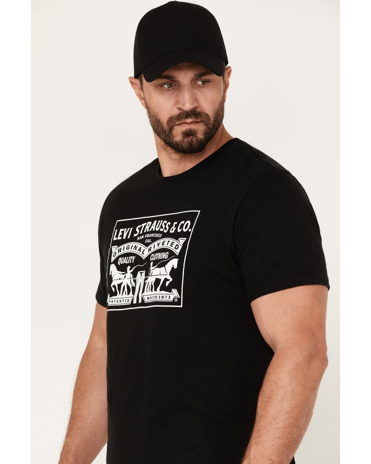 Image #2 - Levi's Men's Two Horse Graphic Short Sleeve T-Shirt, Black, hi-res