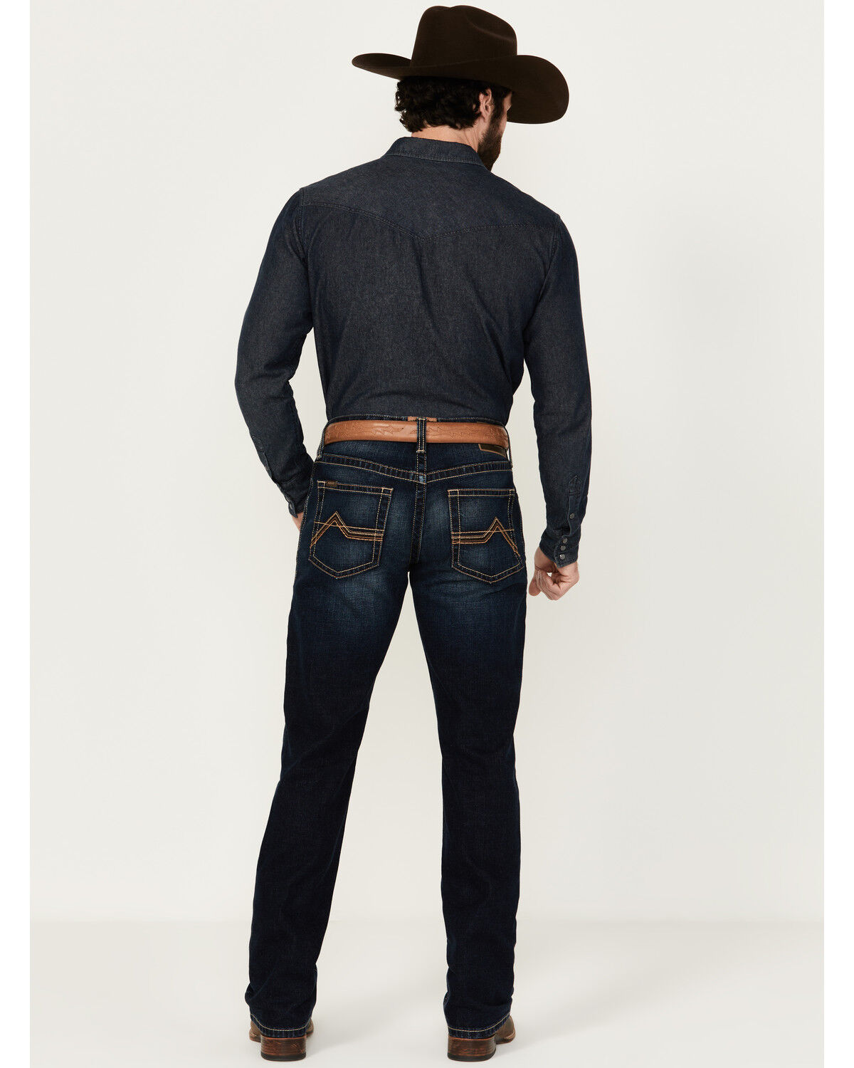 Image #3 - Ariat Men's Boot Barn Exclusive M4 Gunner Dark Wash Relaxed Boot Stretch Denim Jeans - Big, Dark Wash, hi-res