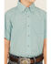 Image #3 - Wrangler Riata Boys' Plaid Print Short Sleeve Button-Down Western Shirt, Teal, hi-res