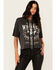 Image #1 - Shyanne Women's Chain Front Whiskey Short Sleeve Graphic Tee, Black, hi-res