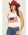 Image #1 - Show Me Your Mumu Women's Milo American Flag Knit Tank, White, hi-res