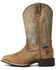 Image #2 - Ariat Women's Round-Up Waterproof Western Performance Boots - Square Toe, Brown, hi-res