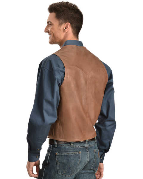 Image #3 - Scully Lamb Leather Vest, Antique Brown, hi-res