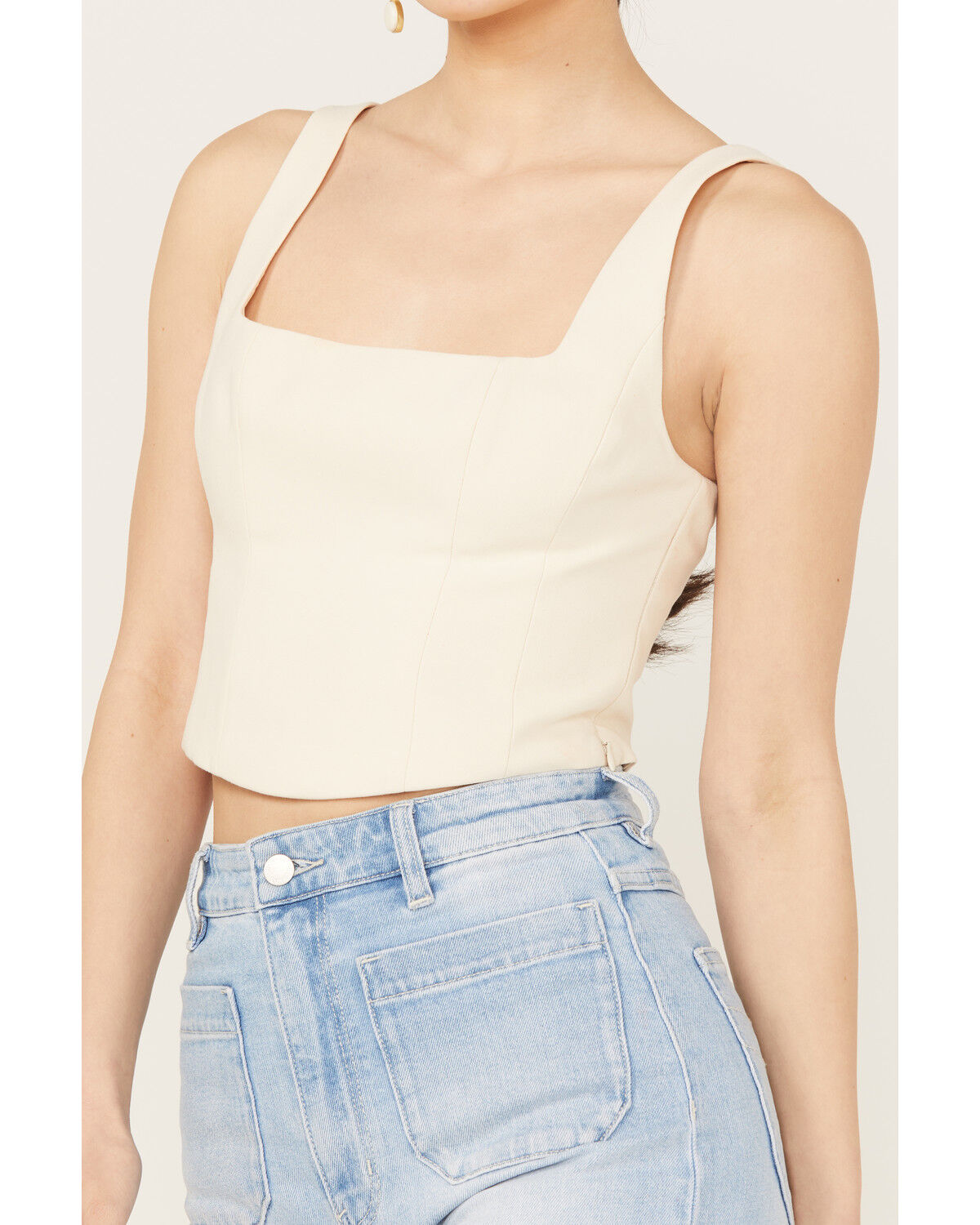 Image #3 - Show Me Your Mumu Women's Sleeveless Corset Top, Off White, hi-res