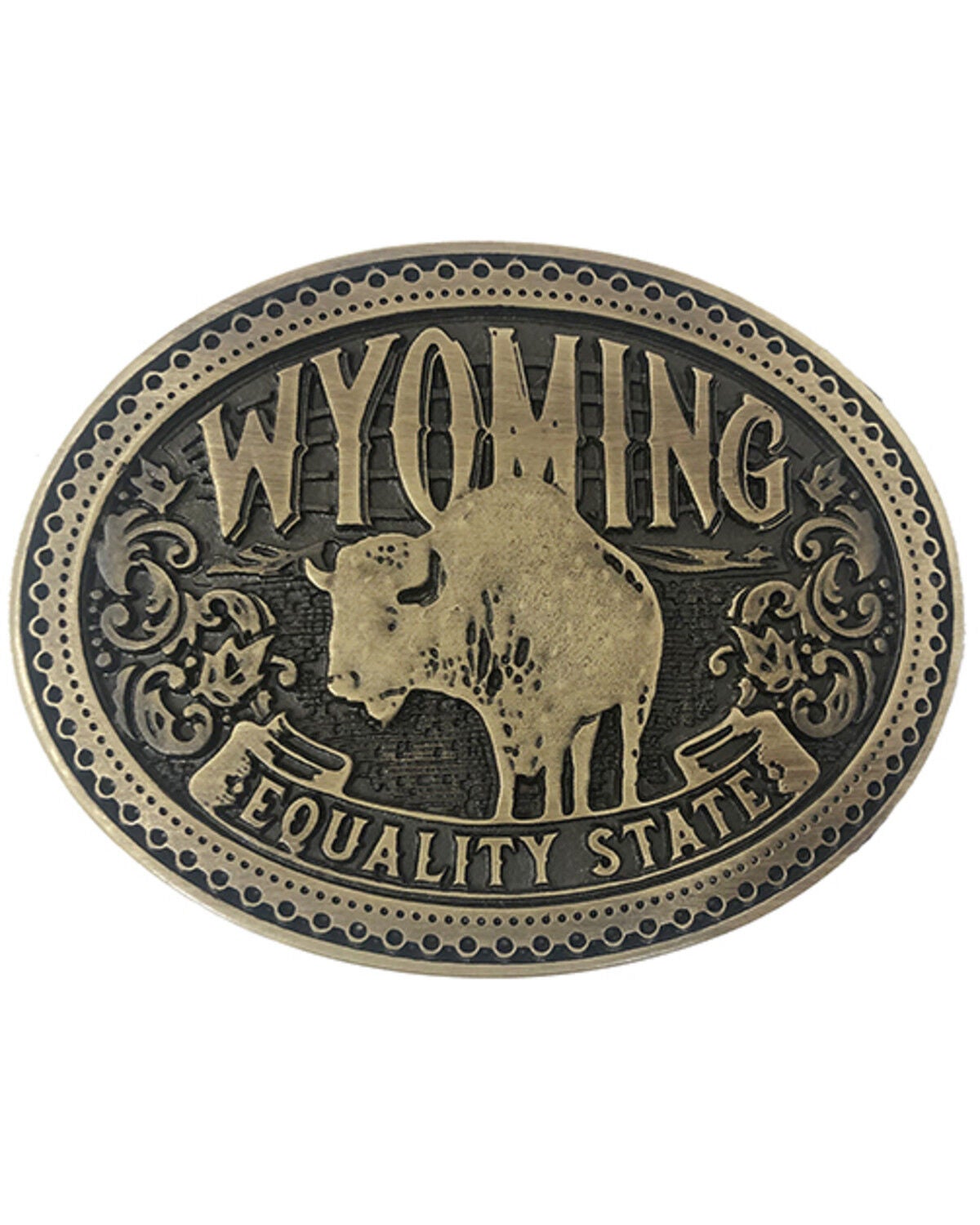 Image #1 - Cody James Men's Wyoming Heritage Buckle, Bronze, hi-res