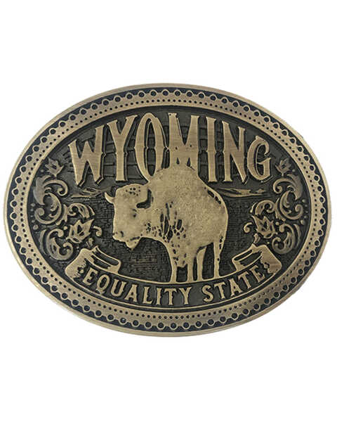 Image #1 - Cody James Men's Wyoming Heritage Buckle, Bronze, hi-res