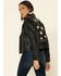 Mauritius Women's Christy Scatter Star Leather Jacket , Black, hi-res