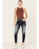 Image #3 - Miss Me Women's Dark Wash Mid Rise Stretch Skinny Jeans, , hi-res